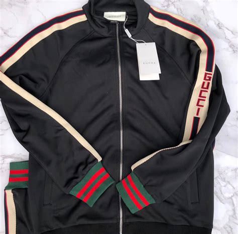 black gucci jumpsuit|men's gucci tracksuit for sale.